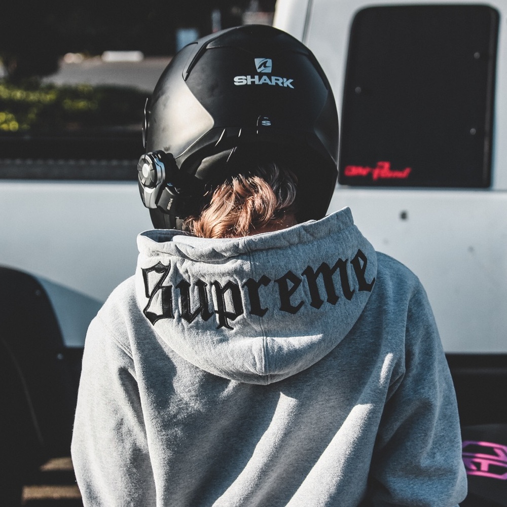 Used* Old English Supreme Zipup Hoodie Sweatshirt